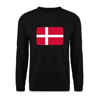 DENMARK FLAG round corner 400 dpi - Unisex Pullover - Schwarz - Vorne - Alina (178cm) & Michal (187cm)