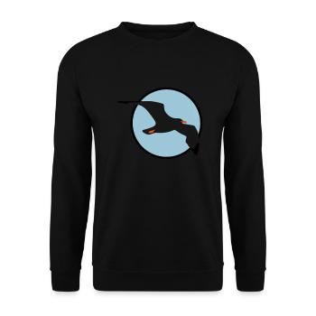 moewe_b - Sweat-shirt Unisexe - noir - Devant - Alina (178cm) & Michal (187cm)