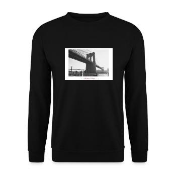 Brooklyn Bridge (Poster) - Unisex Pullover - Schwarz - Vorne - Alina (178cm) & Michal (187cm)