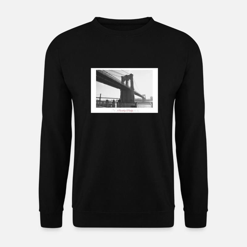 Brooklyn Bridge (Poster) - Unisex Pullover - Schwarz