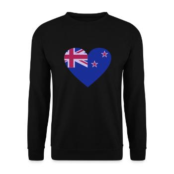 Neuseeland - Unisex Pullover - Schwarz - Vorne - Alina (178cm) & Michal (187cm)