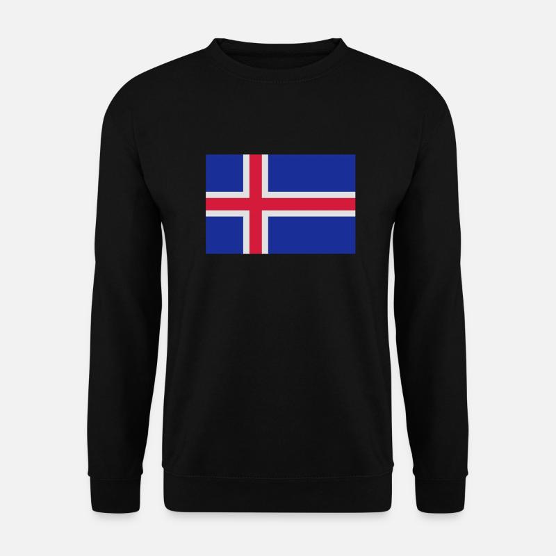 drapeau_islande - Unisex Pullover - Schwarz