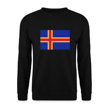 drapeau_aland - Unisex Pullover - Schwarz - Vorne - Alina (178cm) & Michal (187cm)