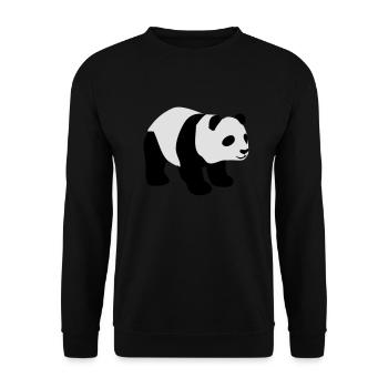 Panda - Sweat-shirt Unisexe - noir - Devant - Alina (178cm) & Michal (187cm)