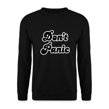 Don't Panic - Unisex Sweatshirt - black - Front - Alina (178cm) & Michal (187cm)