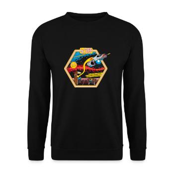 Laser Blast (pour les chemises foncées) - Sweat-shirt Unisexe - noir - Devant - Alina (178cm) & Michal (187cm)