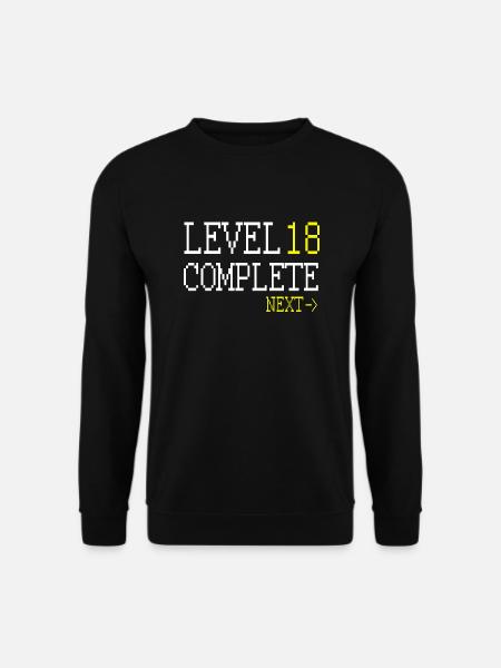 Level 18 Complete Next - Unisex Sweatshirt - black
