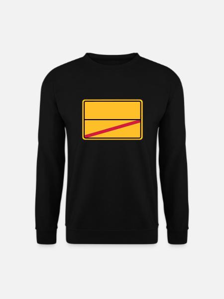 Ortsschild Ende - blanko - Unisex Pullover - Schwarz