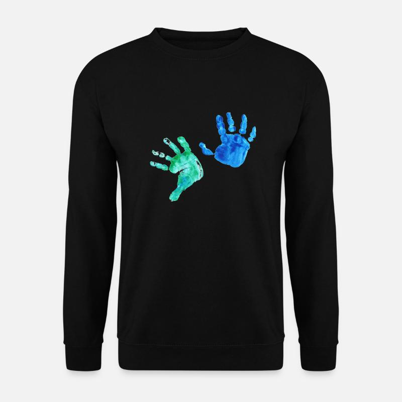 Handabdruck - von kindermalerei - Unisex Pullover - Schwarz