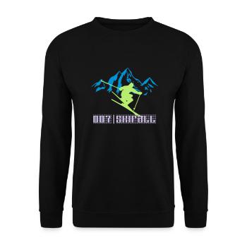 Skiing 007 - Unisex Sweatshirt - black - Front - Alina (178cm) & Michal (187cm)