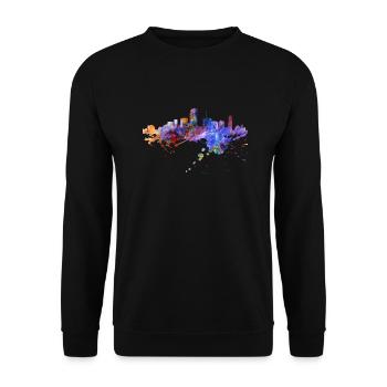 Miami Skyline - Sweat-shirt Unisexe - noir - Devant - Alina (178cm) & Michal (187cm)