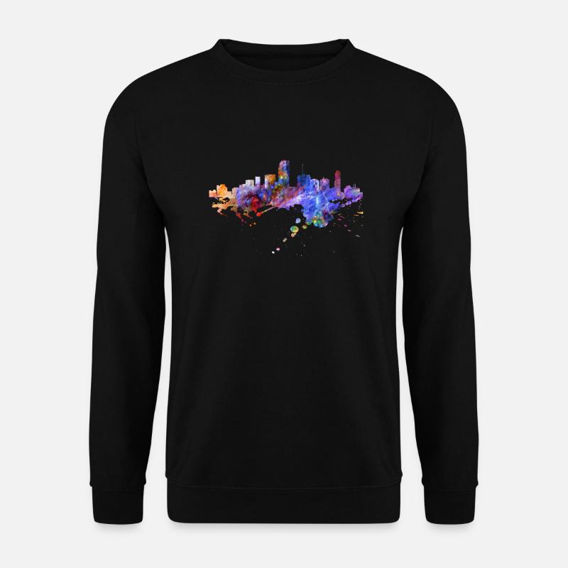 Miami Skyline - Unisex Pullover - Schwarz