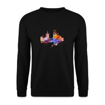 Skyline de Cologne - Sweat-shirt Unisexe - noir - Devant - Alina (178cm) & Michal (187cm)