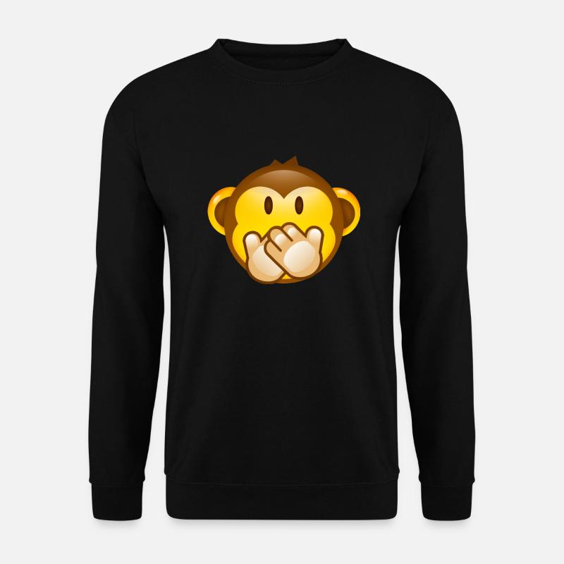 Smiley Monkey -no saying- - Unisex Sweatshirt - black