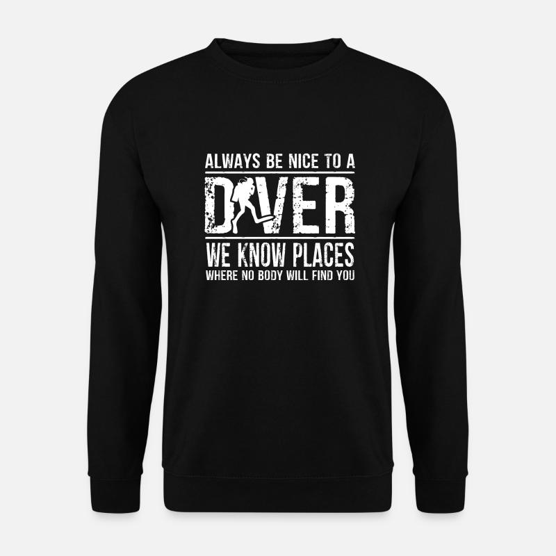 Scuba Diving Funny Diver Gift - Unisex Pullover - Schwarz