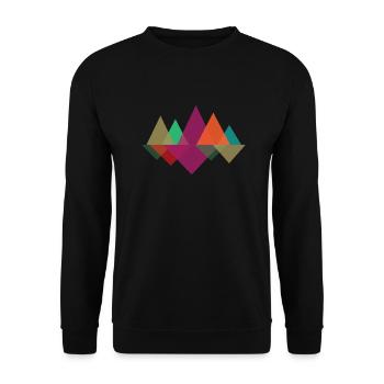 Hipster Mountains - Unisex Sweatshirt - black - Front - Alina (178cm) & Michal (187cm)