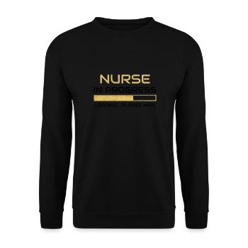 Infirmière Médecin Infirmière Hôpital - Sweat-shirt Unisexe - noir - Devant - Alina (178cm) & Michal (187cm)