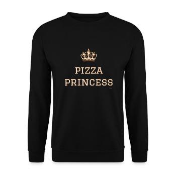 Pizza Princess - Unisex Pullover - Schwarz - Vorne - Alina (178cm) & Michal (187cm)