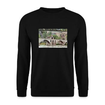 pont d avignon - Sweat-shirt Unisexe - noir - Devant - Alina (178cm) & Michal (187cm)