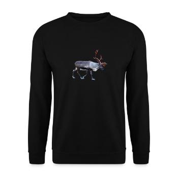 Cerf magique avec détails en bois de renne - Sweat-shirt Unisexe - noir - Devant - Alina (178cm) & Michal (187cm)