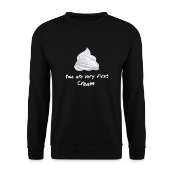 You are very first Cream - Sweat-shirt Unisexe - noir - Devant - Alina (178cm) & Michal (187cm)