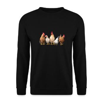 coq de poulet - Sweat-shirt Unisexe - noir - Devant - Alina (178cm) & Michal (187cm)