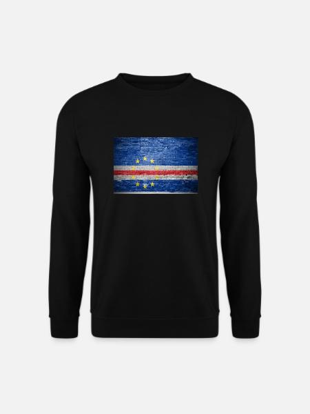 Mur de briques avec drapeau du Cap-Vert graffiti - Sweat-shirt Unisexe - noir