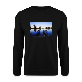 Faltboote - Unisex Pullover - Schwarz - Vorne - Alina (178cm) & Michal (187cm)