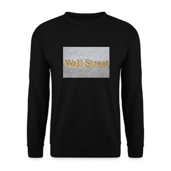 Wall Street golden lettering New York USA - Sweat-shirt Unisexe - noir - Devant - Alina (178cm) & Michal (187cm)