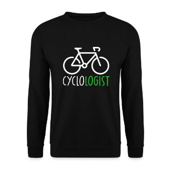 cyclologist / humour sport cyclisme vélo - Sweat-shirt Unisexe - noir - Devant - Alina (178cm) & Michal (187cm)