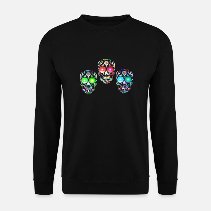 Zucker Schädel Kunst - Unisex Pullover - Schwarz