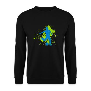 fussball | fußball | fussballer | fußballer - Unisex Pullover - Schwarz - Vorne - Alina (178cm) & Michal (187cm)
