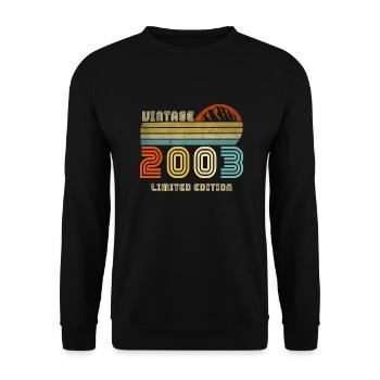Jahrgang 2003 Limited Edition - 2003 - Unisex Pullover - Schwarz - Vorne - Alina (178cm) & Michal (187cm)