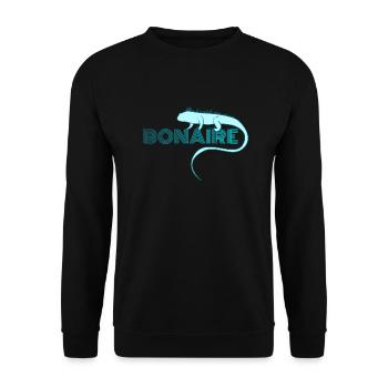 Bonaire Leguan - Unisex Pullover - Schwarz - Vorne - Alina (178cm) & Michal (187cm)