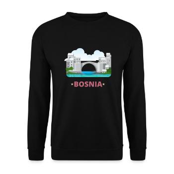 Bosnie - Sweat-shirt Unisexe - noir - Devant - Alina (178cm) & Michal (187cm)
