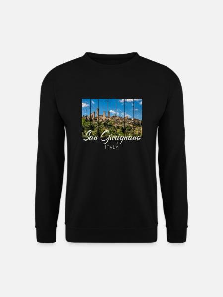 San Gimignano Toskana Italien Panorama - Unisex Pullover - Schwarz