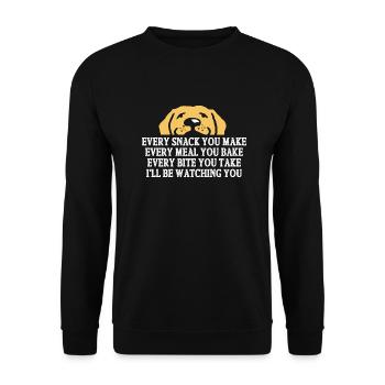 Every Breath You Take Dog - Unisex Pullover - Schwarz - Vorne - Alina (178cm) & Michal (187cm)