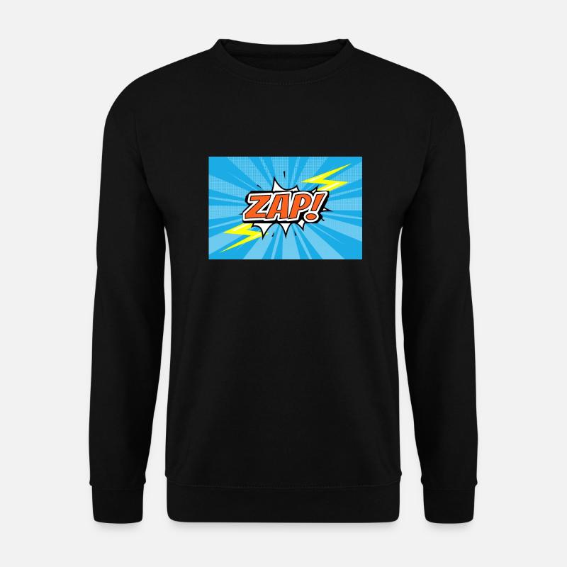 ZAP! Comic Style Graffiti Lettering - Unisex Pullover - Schwarz