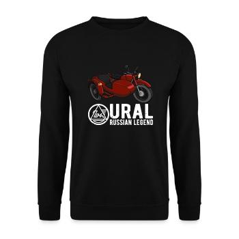 Oural Légende russe Dnepr URSS Moto - Sweat-shirt Unisexe - noir - Devant - Alina (178cm) & Michal (187cm)