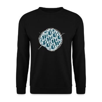 mammal fun awesome statement house cat pet cat - Unisex Sweatshirt - black - Front - Alina (178cm) & Michal (187cm)