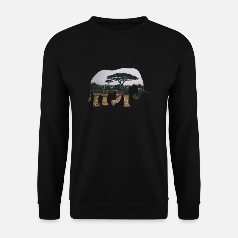 Elephant Savannah Silhouette - Unisex Sweatshirt - black