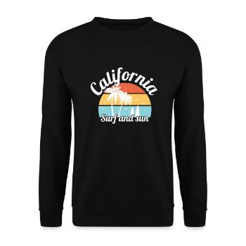 california surf and sun - Unisex Sweatshirt - black - Front - Alina (178cm) & Michal (187cm)