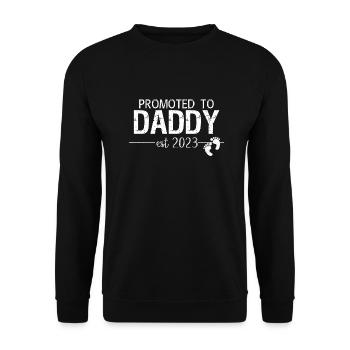 promoted to daddy 2023 - Unisex Sweatshirt - black - Front - Alina (178cm) & Michal (187cm)