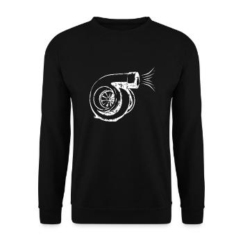 Turbolader - Tuning - Unisex Pullover - Schwarz - Vorne - Alina (178cm) & Michal (187cm)