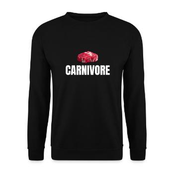 Carnivore Meat BBQ Lover - Unisex Pullover - Schwarz - Vorne - Alina (178cm) & Michal (187cm)