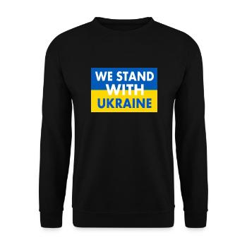 We stand with ukraine - Unisex Pullover - Schwarz - Vorne - Alina (178cm) & Michal (187cm)