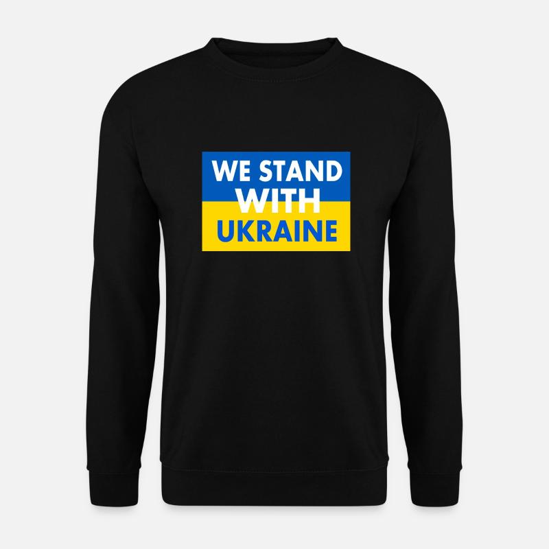 We stand with ukraine - Unisex Pullover - Schwarz