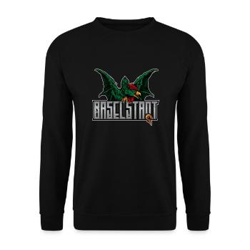 Basilisk Baselstadt - Unisex Pullover - Schwarz - Vorne - Alina (178cm) & Michal (187cm)
