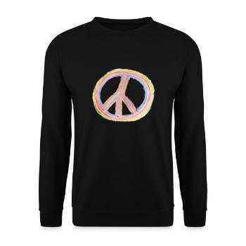 Peace - Unisex Pullover - Schwarz - Vorne - Alina (178cm) & Michal (187cm)