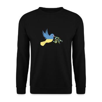 Peace for Ukraine - Unisex Sweatshirt - black - Front - Alina (178cm) & Michal (187cm)